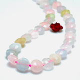 Natural Morganite Faceted Coin Beads Loose Gemstones for Jewelry Making