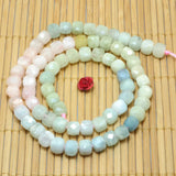 Natural Morganite Faceted Cube Loose Beads Gemstone Bracelet Necklace DIY