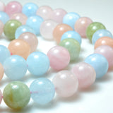 Natural Morganite Smooth Round Loose Beads Gemstone Bracelet