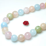 Natural Morganite Smooth Round Loose Beads Gemstone Bracelet