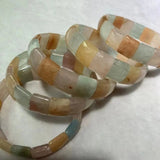 Natural Morganite Stone Beads Bracelet Gemstone Bangle