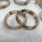 Natural Morganite Stone Beads Bracelet Gemstone Jewelry Bangle