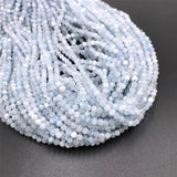 Micro Faceted Natural Morganite Stone Beads
