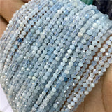 Micro Faceted Natural Morganite Stone Beads
