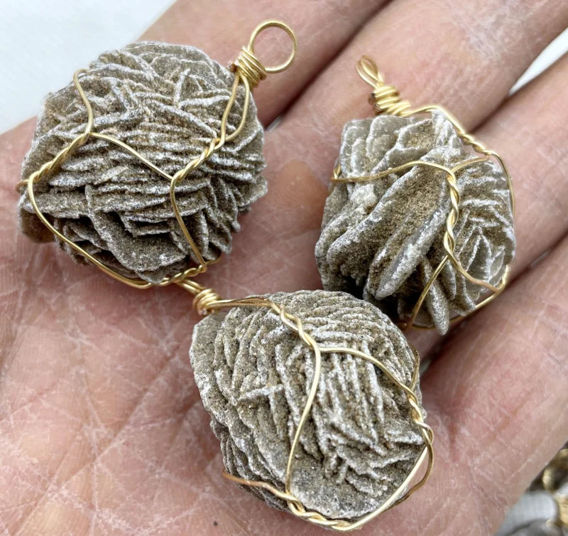 Moroccan Desert Rose Stone Raw Gem for Jewelry Making 6pcs