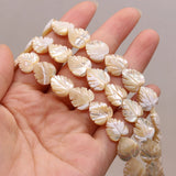 Mother Of Pearl Shell Beads Yellow Leaf-Shaped Beads DIY Jewelry Making
