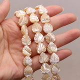 Mother Of Pearl Shell Beads Yellow Leaf-Shaped Beads DIY Jewelry Making
