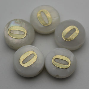Mother Of Pearl Shell Bead Number Charms Pendant Jewelry Making DIY