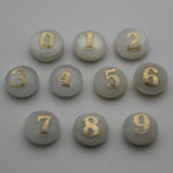 Mother Of Pearl Shell Bead Number Charms Pendant Jewelry Making DIY