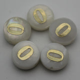 Mother Of Pearl Shell Bead Number Charms Pendant Jewelry Making DIY