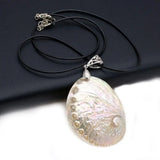 Mother Of Pearl Shell Necklace Round Shell Pendant Charms For Women