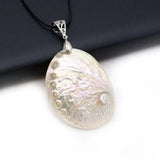 Mother Of Pearl Shell Necklace Round Shell Pendant Charms For Women
