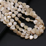 Mother Of Pearl Shell Heart-Shaped Beads Yellow DIY Jewelry Making