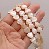 Mother Of Pearl Shell Heart-Shaped Beads Yellow DIY Jewelry Making
