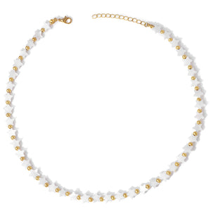 Mother of Pearl Beads Necklace Heart Star Round Shell Necklaces