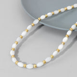 Mother of Pearl Beads Necklace Heart Star Round Shell Necklaces