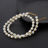 Mother of Pearl Beads Necklace Heart Star Round Shell Necklaces