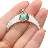 Mother of Pearl Shell Carved Pendant for Women Jewelry Making