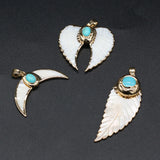 Mother of Pearl Shell Carved Pendant for Women Jewelry Making