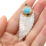 Mother of Pearl Shell Carved Pendant for Women Jewelry Making