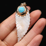 Mother of Pearl Shell Carved Pendant for Women Jewelry Making