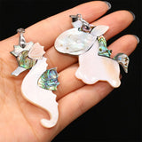 Mother of Pearl Shell Dolphin Pendant for Women Jewelry Making