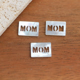 Mother of Pearl Shell Round Coin/Square Letter MOM Pendants Charms Beads