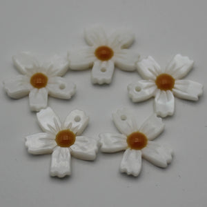 Mother of Pearl Shell Beads Sunflower Daisy Shaped for Jewelry Making