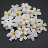 Mother of Pearl Shell Beads Sunflower Daisy Shaped for Jewelry Making