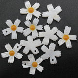 Mother of Pearl Shell Beads Sunflower Daisy Shaped for Jewelry Making