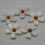Mother of Pearl Shell Beads Sunflower Daisy Shaped for Jewelry Making