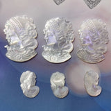 Mother-of-pearl Beads Beauty Head DIY Jewelry Pendant