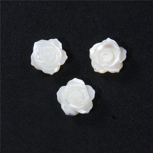 Mother-of-pearl Rose Flower Beads for DIY Jewelry
