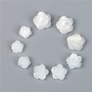 Mother-of-pearl Rose Flower Beads for DIY Jewelry