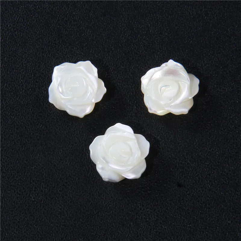 Mother-of-pearl Rose Flower Beads for DIY Jewelry