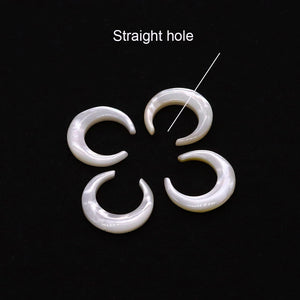 Mother-of-pearl Shell Beads Moon Shape for Jewelry Making