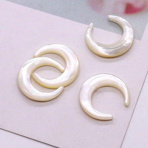 Mother-of-pearl Shell Beads Moon Shape for Jewelry Making
