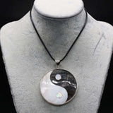 Yin Yang Pendant Necklace Mother-of-pearl Shell Retro Charm