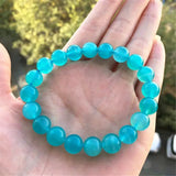 Mozambique Ice Amazonite Bracelet Green Crystal Stone Healing Beads Jewelry