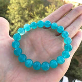 Mozambique Ice Amazonite Bracelet Green Crystal Stone Healing Beads Jewelry