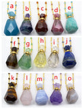 Stone Diffuser Necklace with Quartz Amazonite Amethyst Beads