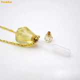 Stone Diffuser Necklace with Quartz Amazonite Amethyst Beads
