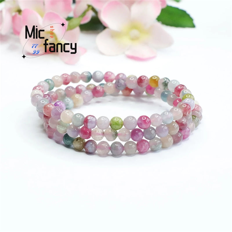 Multi-color Candy Tourmaline Crystal Bracelet for Women