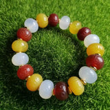 Natural Agate Lantern Beads Bracelet for Women