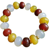 Natural Agate Lantern Beads Bracelet for Women