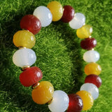 Natural Agate Lantern Beads Bracelet for Women