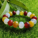 Natural Agate Lantern Beads Bracelet for Women