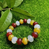 Natural Agate Lantern Beads Bracelet for Women