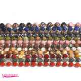 Multicolor Agates Stone Spacer Loose Beads 6/8/10mm Faceted Olives Shape