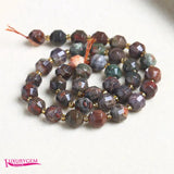 Multicolor Agates Stone Spacer Loose Beads 6/8/10mm Faceted Olives Shape